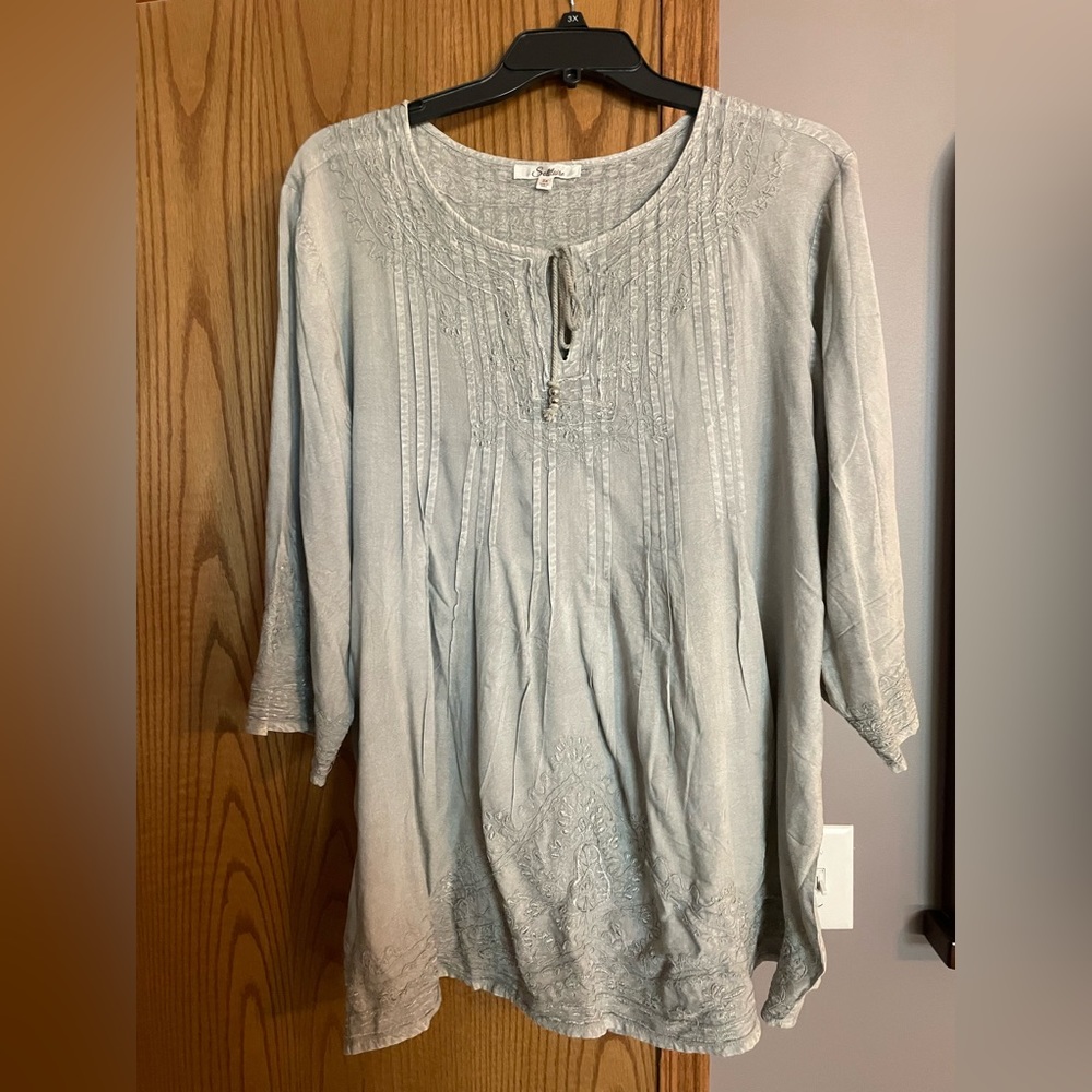 Plus size 3X solitaire blouse